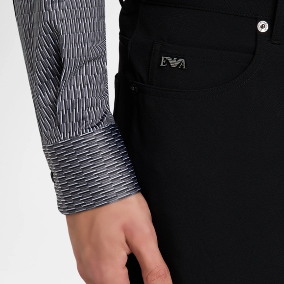 Emporio Armani Men's Nylon Technical Stretch Five-Pocket Pants - Picture 4 of 6